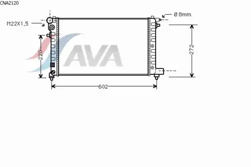 Радиатор системы охлаждения двигателя AVA CNA2120