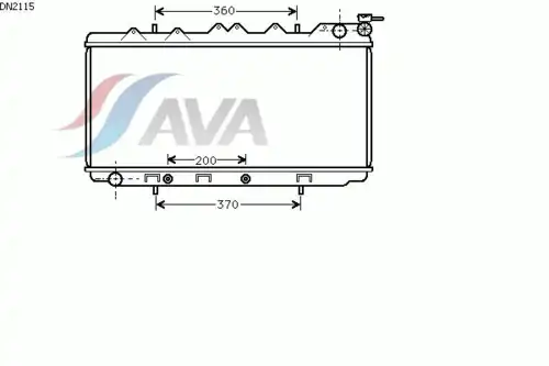 Радиатор системы охлаждения двигателя AVA DN2115