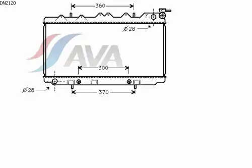 Радиатор системы охлаждения двигателя AVA DN2120