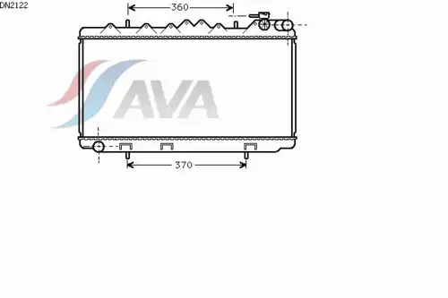 Радиатор системы охлаждения двигателя AVA DN2122