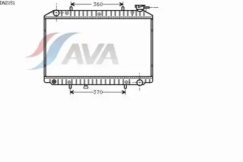 Радиатор системы охлаждения двигателя AVA DN2151