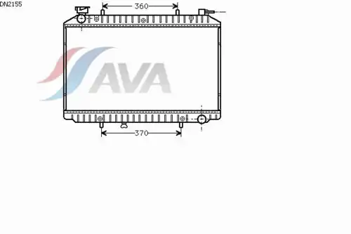 Радиатор системы охлаждения двигателя AVA DN2155