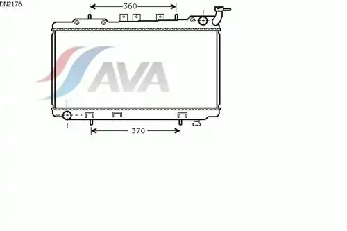 Радиатор системы охлаждения двигателя AVA DN2176