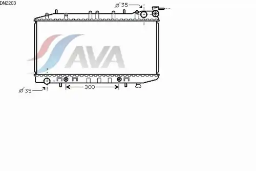 Радиатор системы охлаждения двигателя AVA DN2203