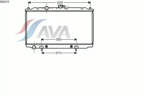 Радиатор системы охлаждения двигателя AVA DN2219
