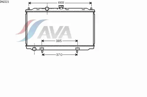 Радиатор системы охлаждения двигателя AVA DN2221