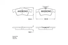 Тормозные колодки дисковые AKEBONO AN718K