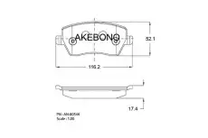 Тормозные колодки дисковые AKEBONO AN8054K