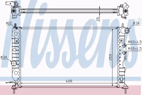 Радиатор кондиционера (конденсатор) NISSENS 63012A