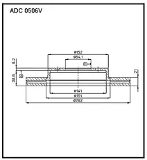 Тормозной диск ALLIED NIPPON ADC0506V