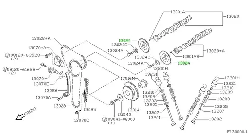 ШЕСТЕРНЯ ДВИГАТЕЛЯ 1302471J00 NISSAN