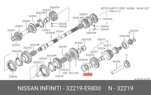 ПОДШИПНИК 32219E9800 NISSAN