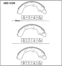Тормозные колодки барабанные ALLIED NIPPON ABS0308