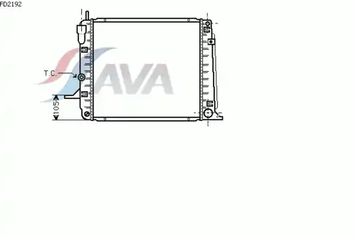 Радиатор системы охлаждения двигателя AVA FD2192