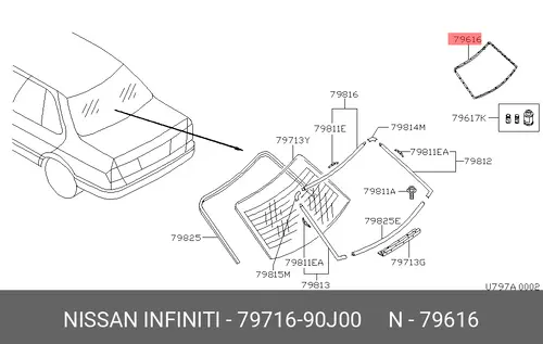 УПЛОТНИТЕЛЬ 7971690J00 NISSAN