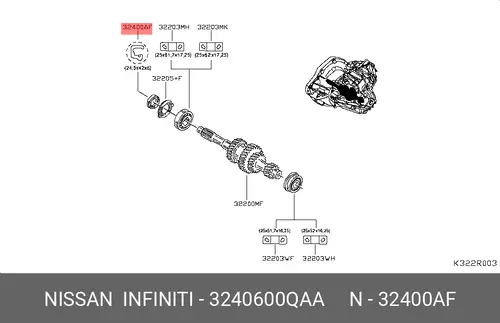 сальник 3240600QAA NISSAN