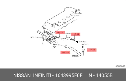 ХОМУТ 1643995F0F NISSAN