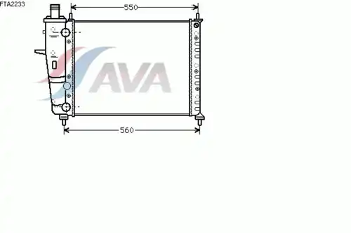 Радиатор системы охлаждения двигателя AVA FTA2233