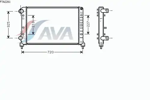 Радиатор системы охлаждения двигателя AVA FTA2261