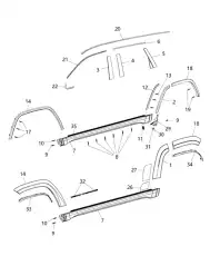 НАКЛАДКА ДВЕРИ ПЕР.ЛЕВ. 57010445AG CHRYSLER