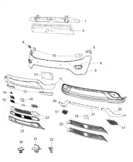 СПОЙЛЕР ПРАВЫЙ ПЕРЕДНЕГО БАМПЕРА 68143096AB CHRYSLER
