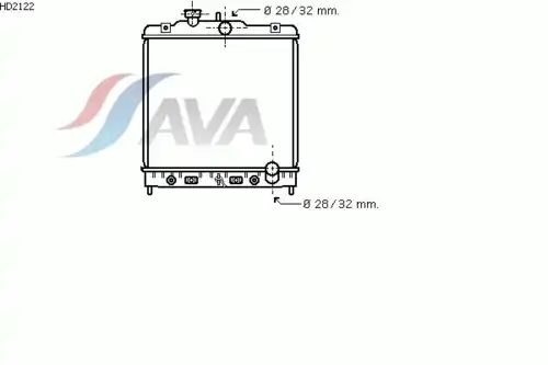 Радиатор системы охлаждения двигателя AVA HD2122