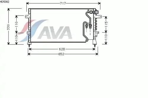 Радиатор кондиционера (конденсатор) AVA HD5082