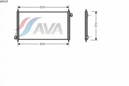 Радиатор кондиционера (конденсатор) AVA HD5107
