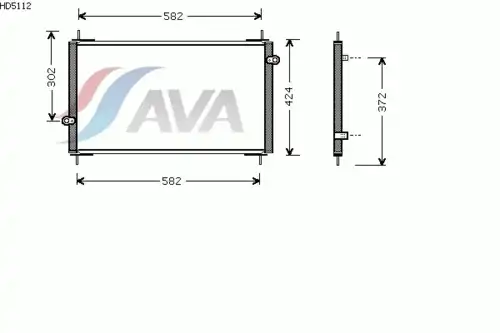 Радиатор кондиционера (конденсатор) AVA HD5112