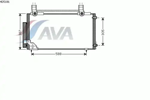 Радиатор кондиционера (конденсатор) AVA HD5186D