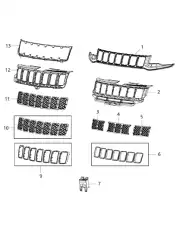 05182391AA Кронштейн решетки радиатора CHRYSLER