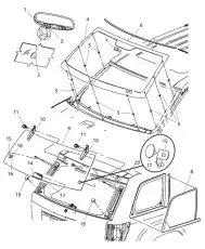 55394511AB МОЛДИНГ ЛОБОВОГО СТЕКЛА ПЛ CHRYSLER