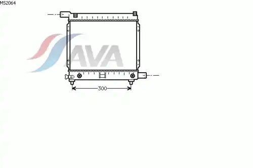 Радиатор системы охлаждения двигателя AVA MS2064