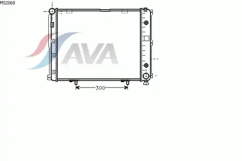 Радиатор системы охлаждения двигателя AVA MS2068