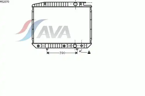 Радиатор системы охлаждения двигателя AVA MS2070
