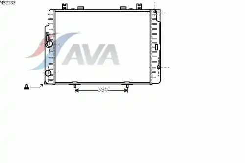 Радиатор системы охлаждения двигателя AVA MS2133