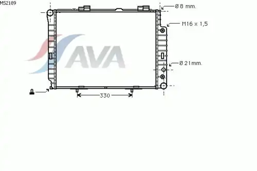 Радиатор системы охлаждения двигателя AVA MS2189