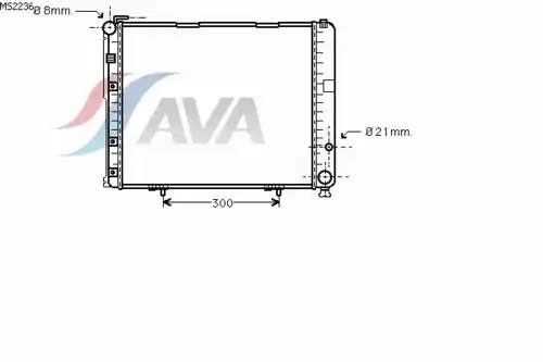 Радиатор системы охлаждения двигателя AVA MS2236