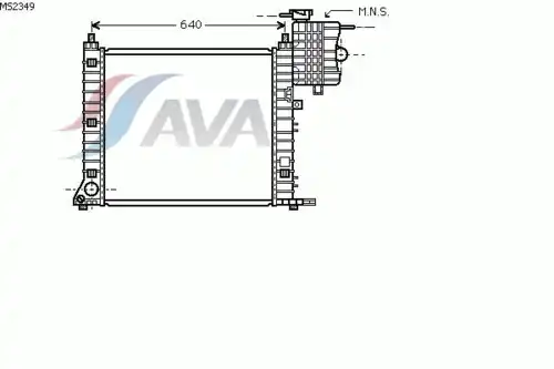 Радиатор системы охлаждения двигателя AVA MS2349