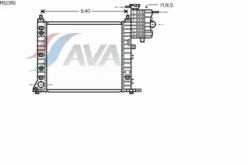Радиатор системы охлаждения двигателя AVA MS2350