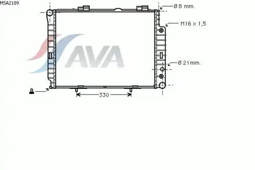 Радиатор системы охлаждения двигателя AVA MSA2189