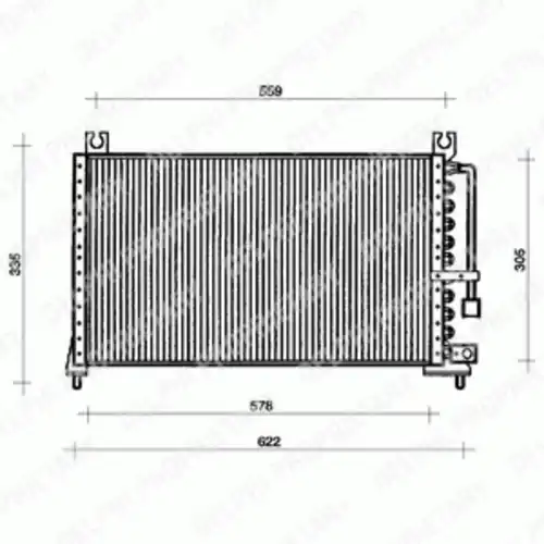 Радиатор кондиционера (конденсатор) DELPHI TSP0225034