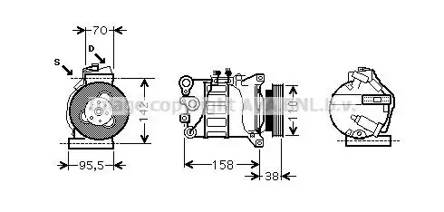 Радиатор системы охлаждения двигателя AVA VW2191