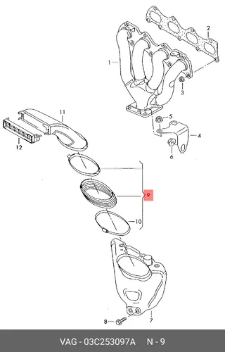Впускной коллектор 03C253097A VAG