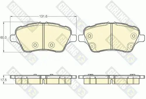 Тормозные колодки дисковые GIRLING 6119593