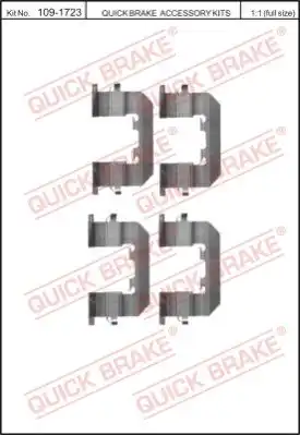 109-1723 РЕМКОМПЛЕКТ КРЕПЕЖА КОЛОДОК QUICK BRAKE