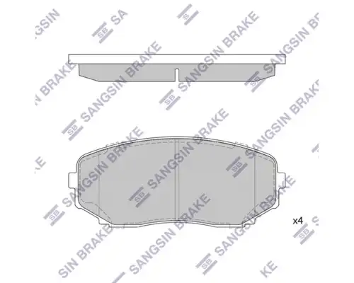 Тормозные колодки дисковые передняя ось SANGSIN SP1603