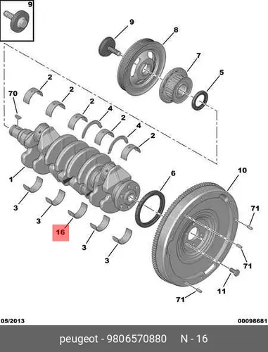 9806570880 ПОЛУПОДШИПНИК INF CN-1,831 A 1,837 PSA