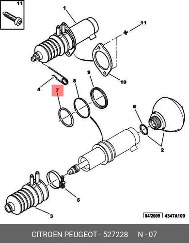 Кольцо уплотнительное автомобильное PSA 5272 28