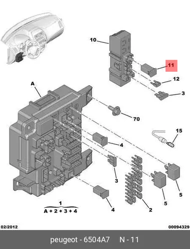 Предохранитель, 40А 6504 A7 PSA